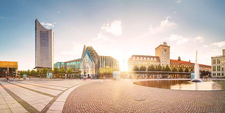 Here you can see a picture of the city of Leipzig, where INTERLINE offers exclusive limousine and chauffeur service. 