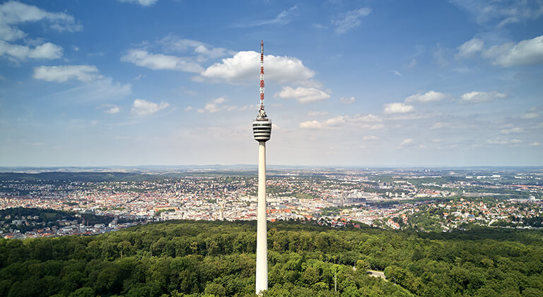 Here you can see a picture of the city of Stuttgart, where INTERLINE offers exclusive limousine and chauffeur service. 